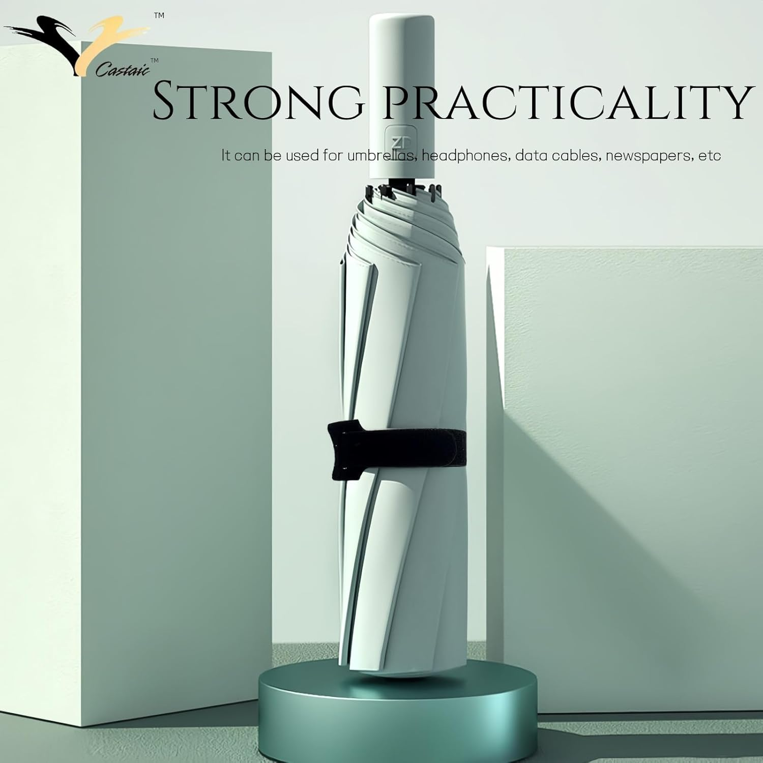 Castaic 100 Pcs Reusable Fastening Cable Ties,Multipurpose, Adjustable Cable Management (T-Black) image number 1