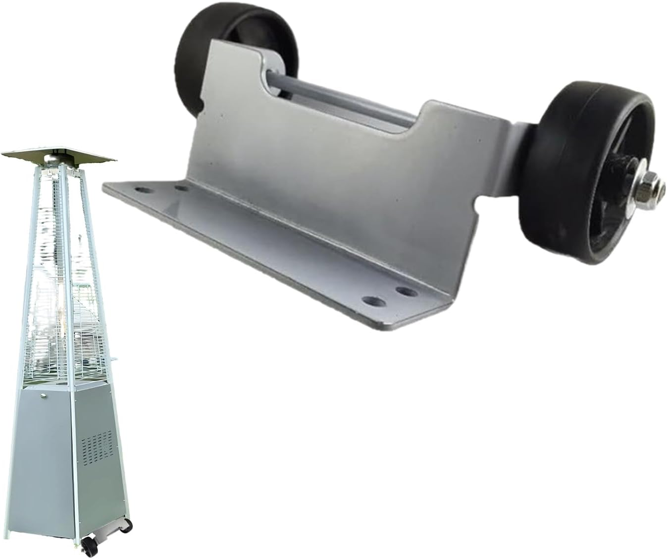Heater Wheel Replacement | Movable Universal Warming Supplies | Patio Heater Replacement Parts | for Bedrooms Windowsills Balconies Having Tea Dining Parties Yard Patio Porch Lawn outside Backyard Par image number 4