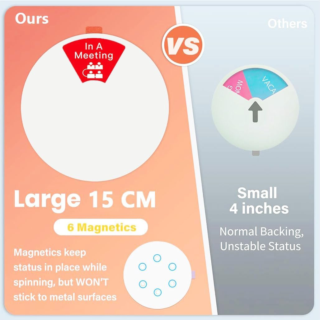 Dolemay Office Privacy Sign,Magnetic Door Sign,Do Not Disturb/Please Knock/Out of Office/In a Meeting/Back Soon/Working Remotely for Conference Room Any Room That Needs Privacy-Silver image number 6