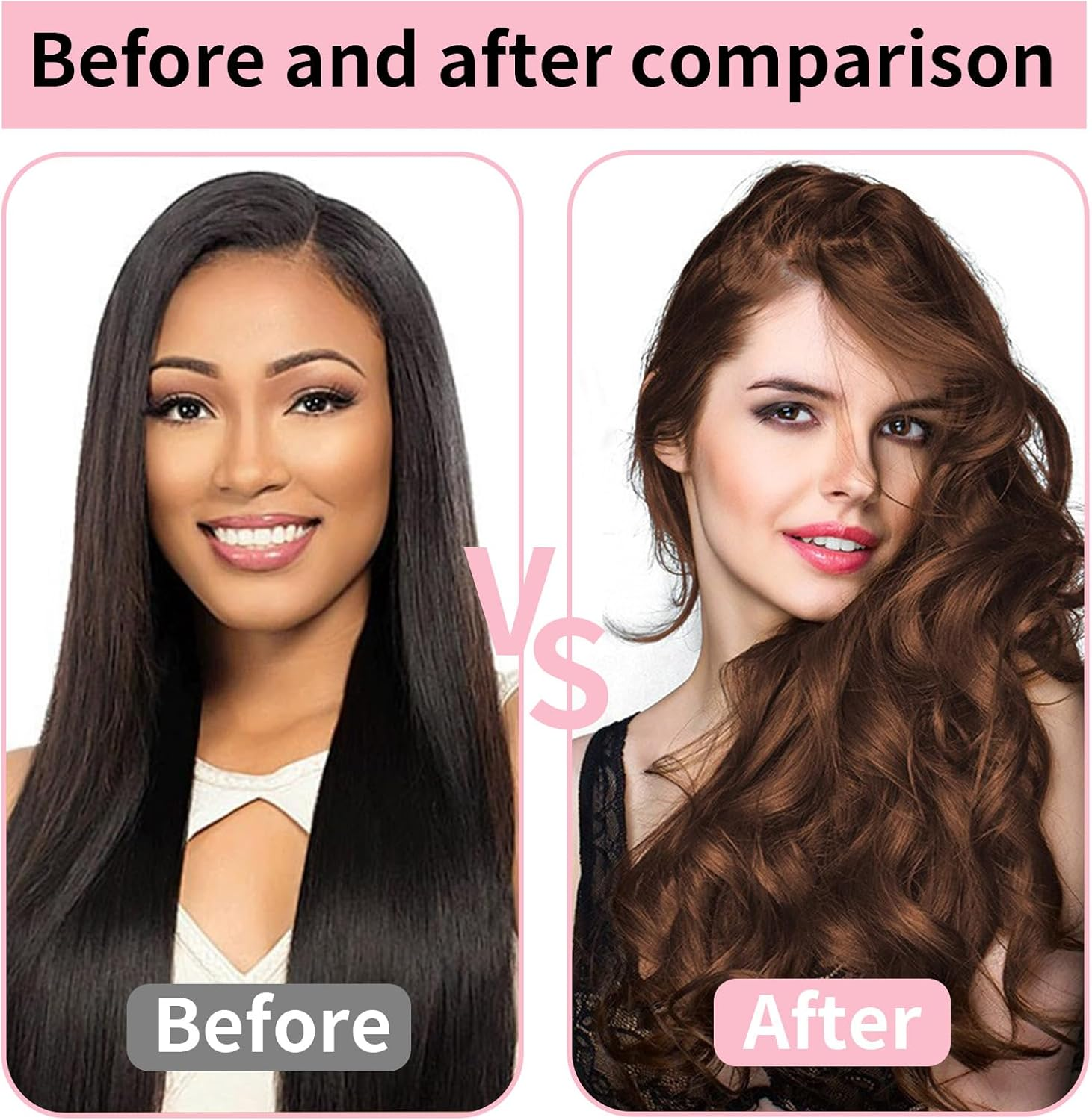 3 Pieces Heat Free Curls, Hanging Curling Rods Hair Curler without Heat, for All Hair Types Heatless Overnight Blowout Rods, for Long Hair Heatless Hair Curlers image number 5