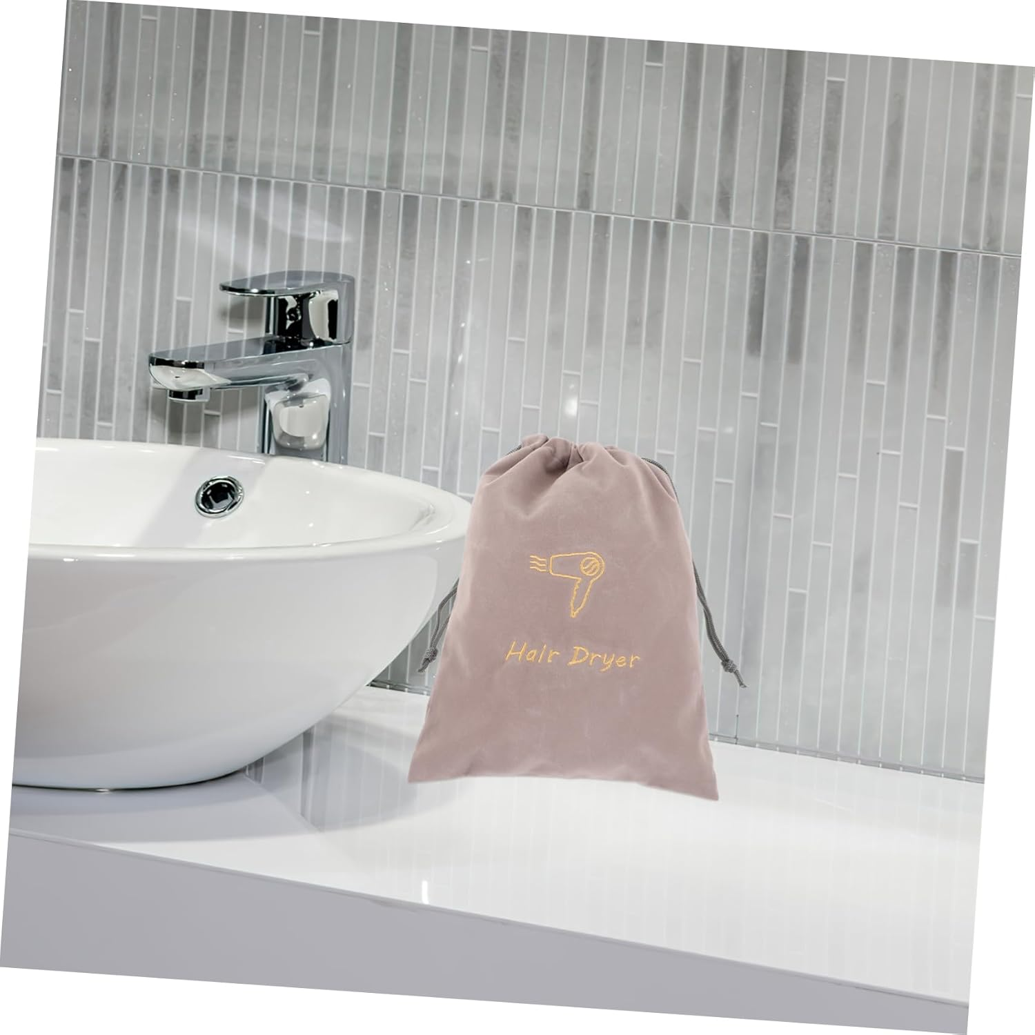 FRCOLOR 3Pcs Drawstring Storage Bag Travel Pouches Hair Dryer Travel Case Fabric Bag image number 6