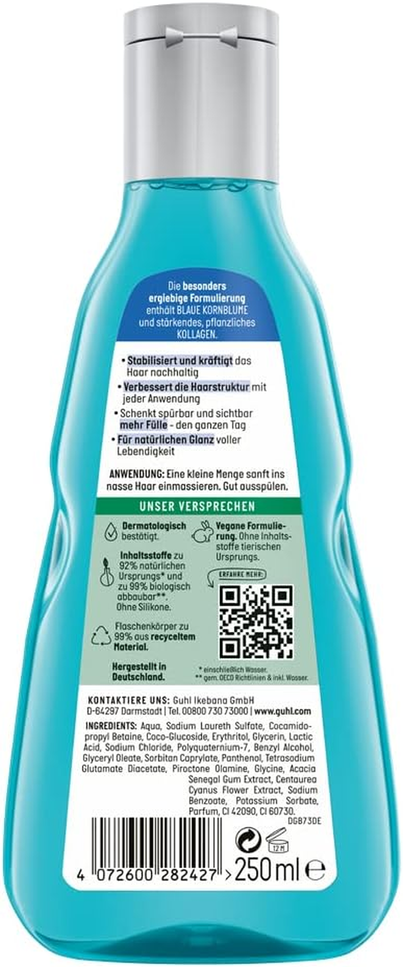 Guhl Long-Term Volume Shampoo - Contents: 250 Ml - Volume and Fullness for Fine Hair image number 6