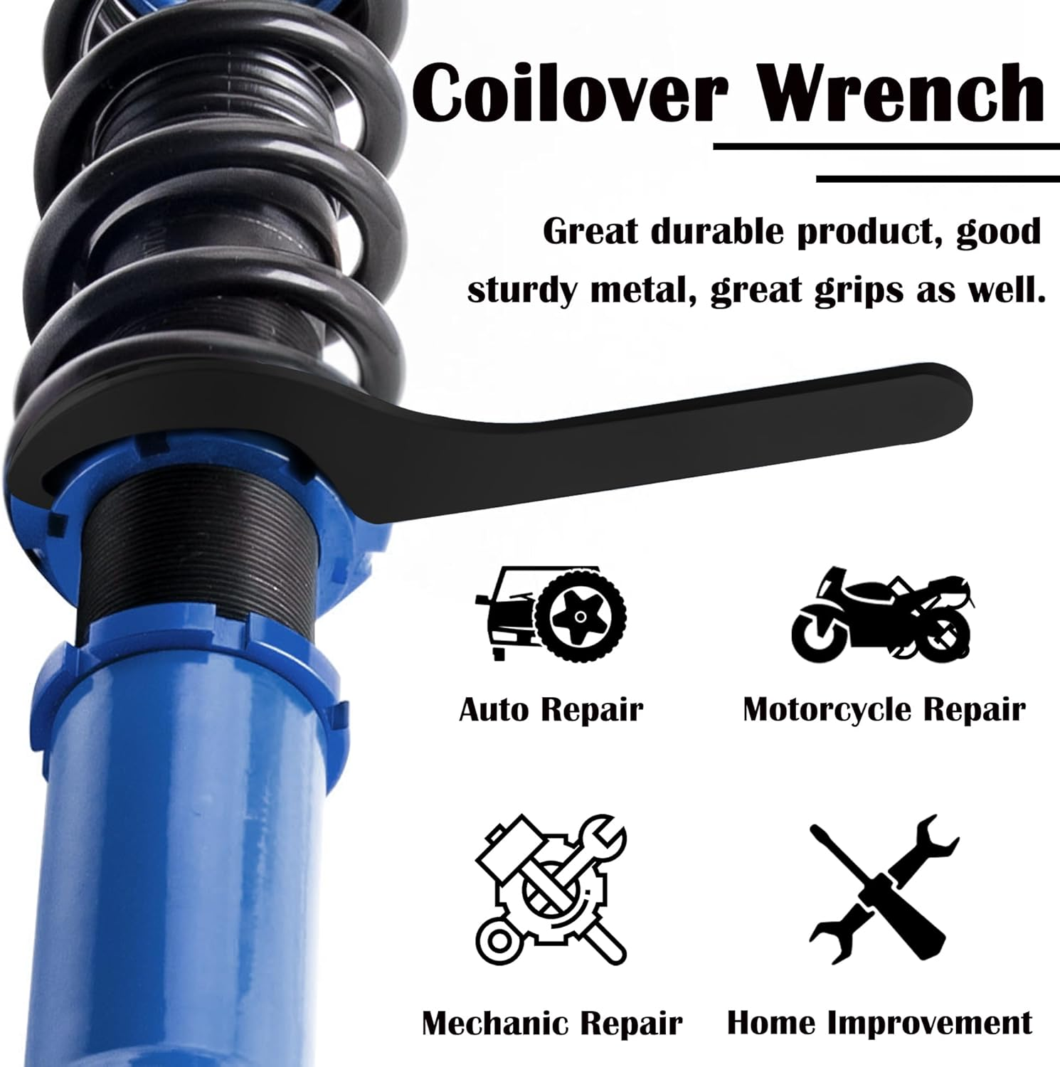 Coilover Adjustment Tool 4X Steel Spanner Wrench Compatible with Tein KW Ohlins HKS Apexi Cusco