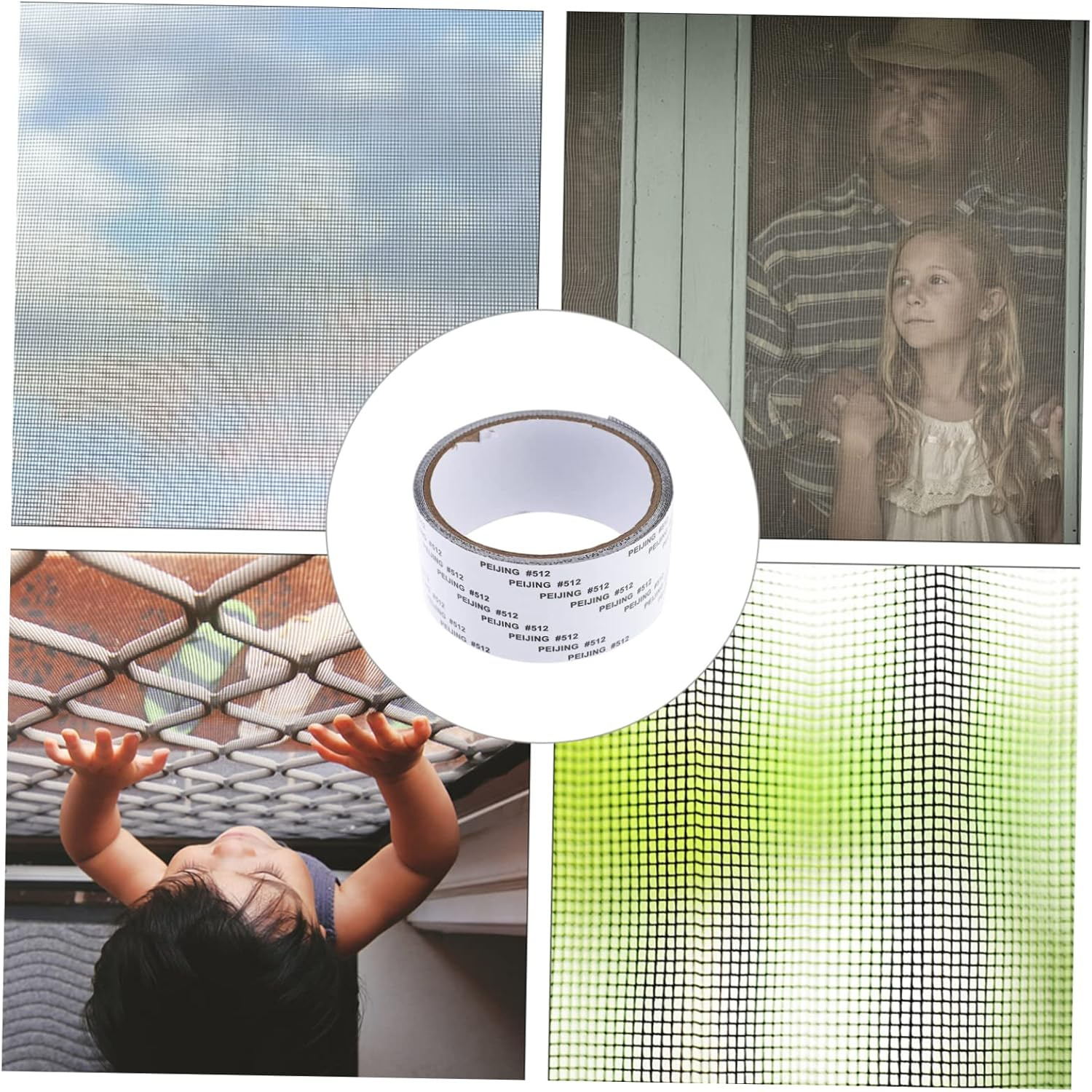 Screen Repair Kit Tape Self-Adhesive Grey Screen Patch for Window and Door 5Cm X 2M Mesh Roll and Tear Fixing image number 6