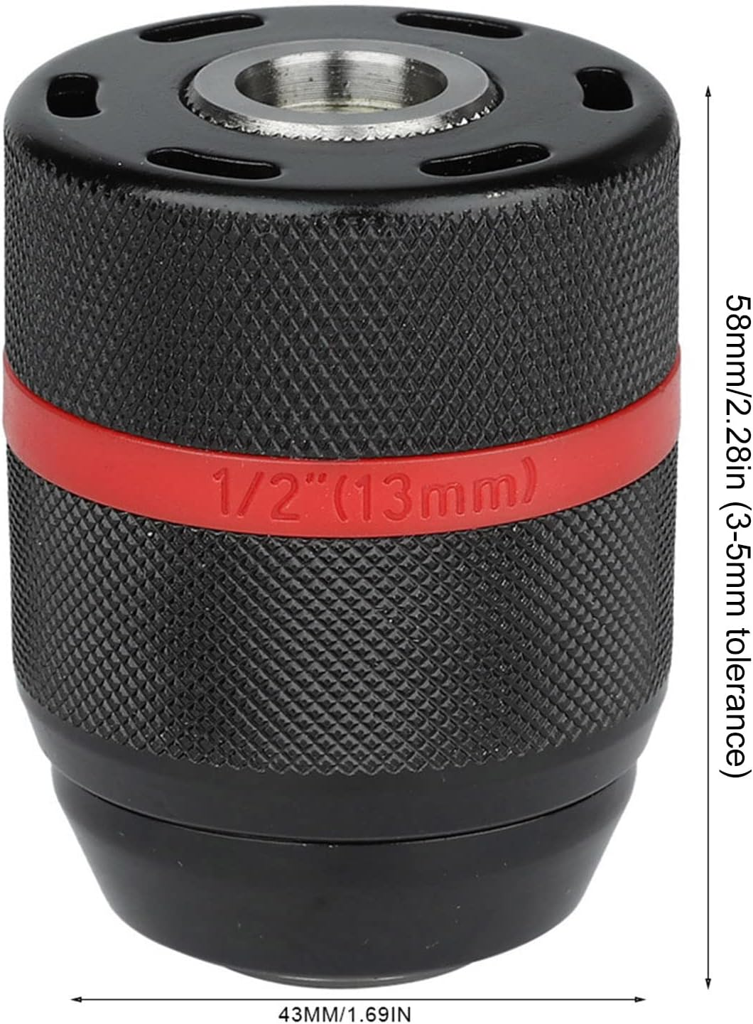 SOULONG Drill Chuck Keyless, Self-Tighten Hand Drill Chuck Holder with 2~13Mm Clamp Range for Multiple Purposes image number 6