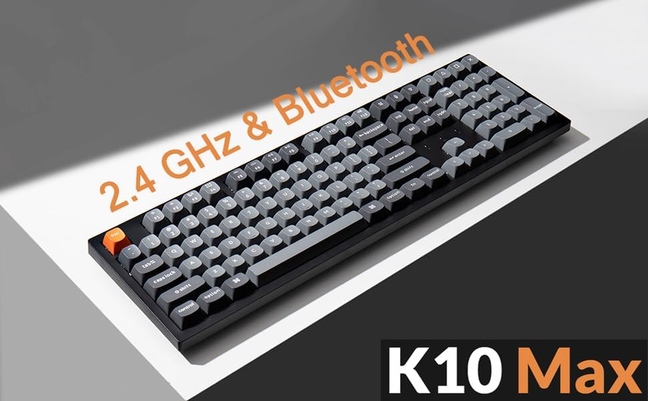 Keychron K10 Max Hot-Swap Mechanical Keyboard (Black, Keychron Super Brown) image number 4