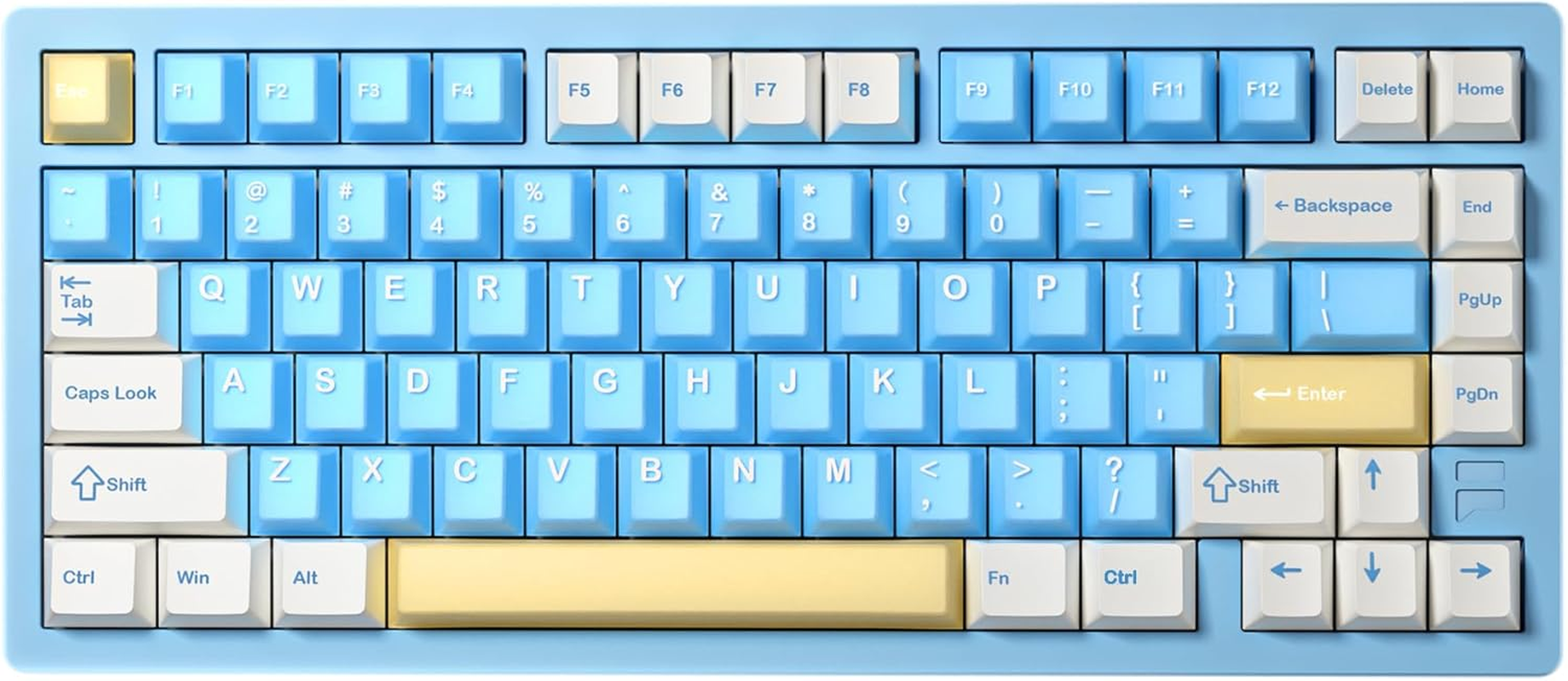 FURYCUBE F75 Wireless Mechanical Keyboard &ndash; 75% Layout, Full Aluminium Case, Tri-Mode, RGB, Hot-Swappable, Sound Dampening, Pro & Ultra Models (Moon Silver, HMX Duckling Switch)