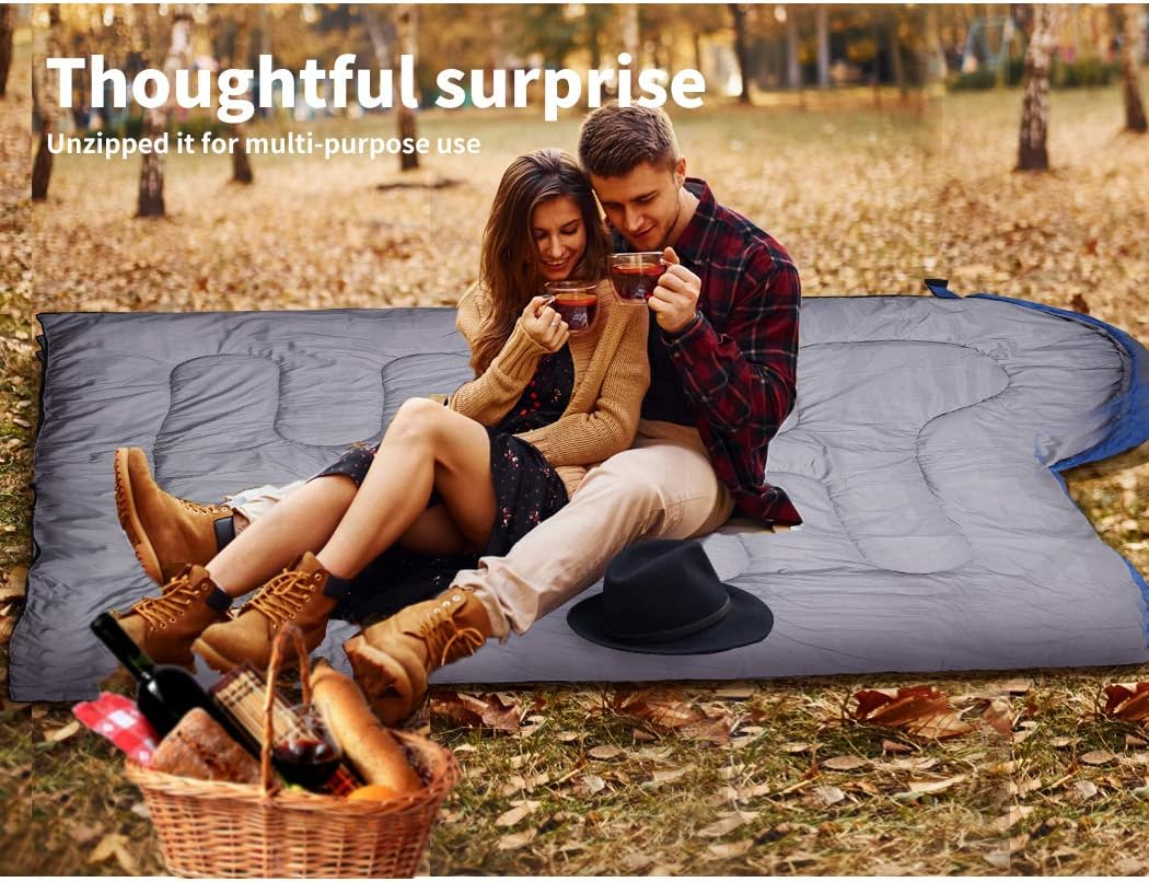 Mountview Single Sleeping Bag Bags Outdoor Camping Hiking Thermal -10℃ Tent image number 1