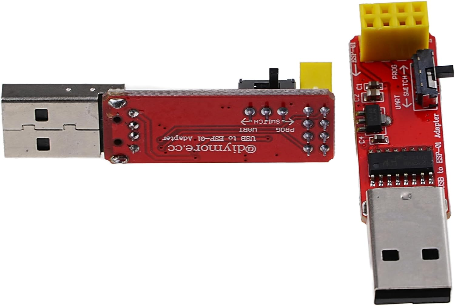 2Pcs USB to ESP-01 Adapter | ESP-01S Programmer ESP8266 Wireless Wifi Module Wifi CH340G UART PORG 4.5-5.5V 115200 Baud Rate image number 5
