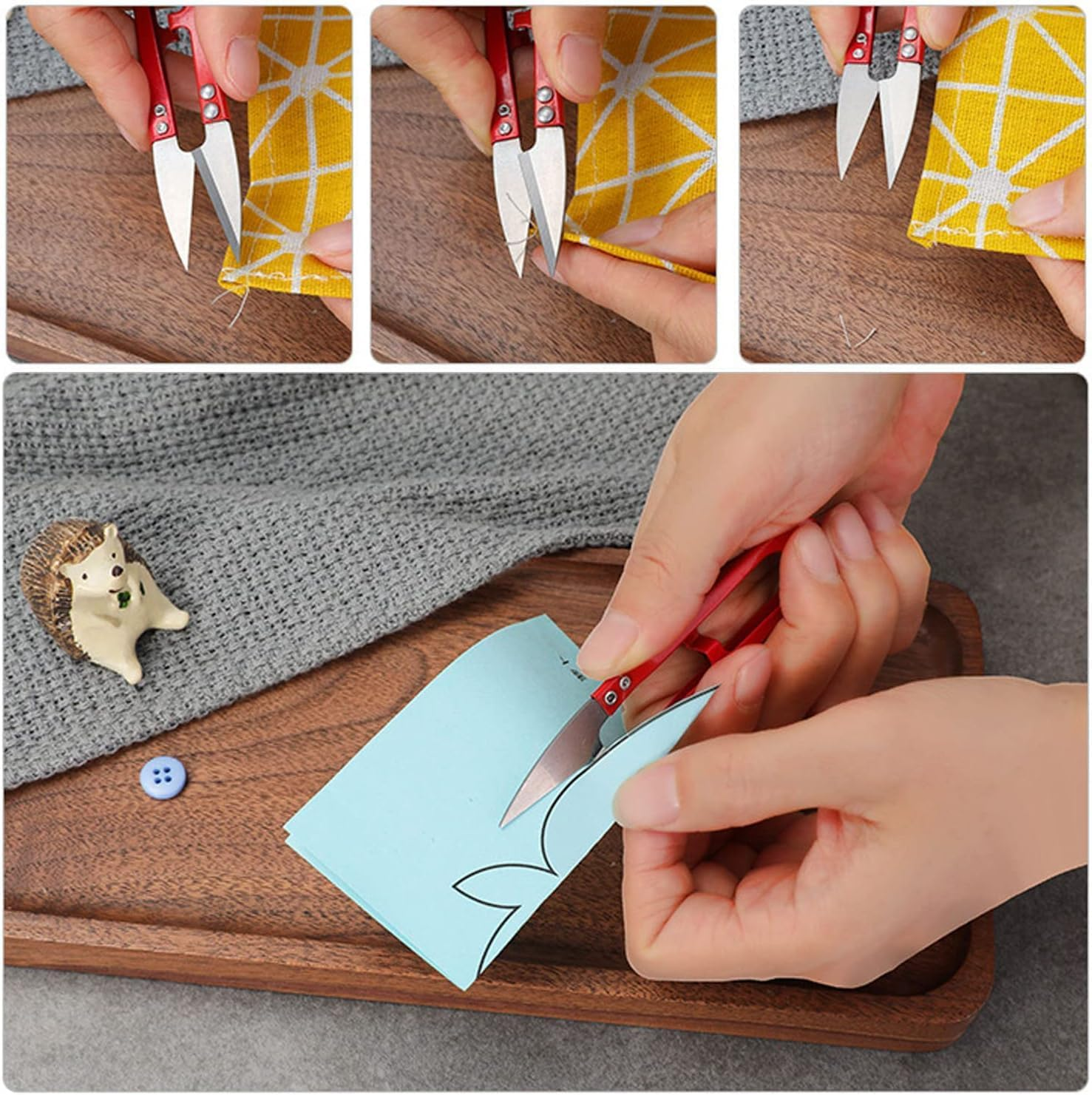 LYSAIMG 7 Pcs Seam Ripper and Thread Remover,Craft Sewing Tool Set Include 2 Big and 2 Small Sewing Stitch Thread Unpicker and 2 Sewing Scissor 1 Zipper Bag image number 2