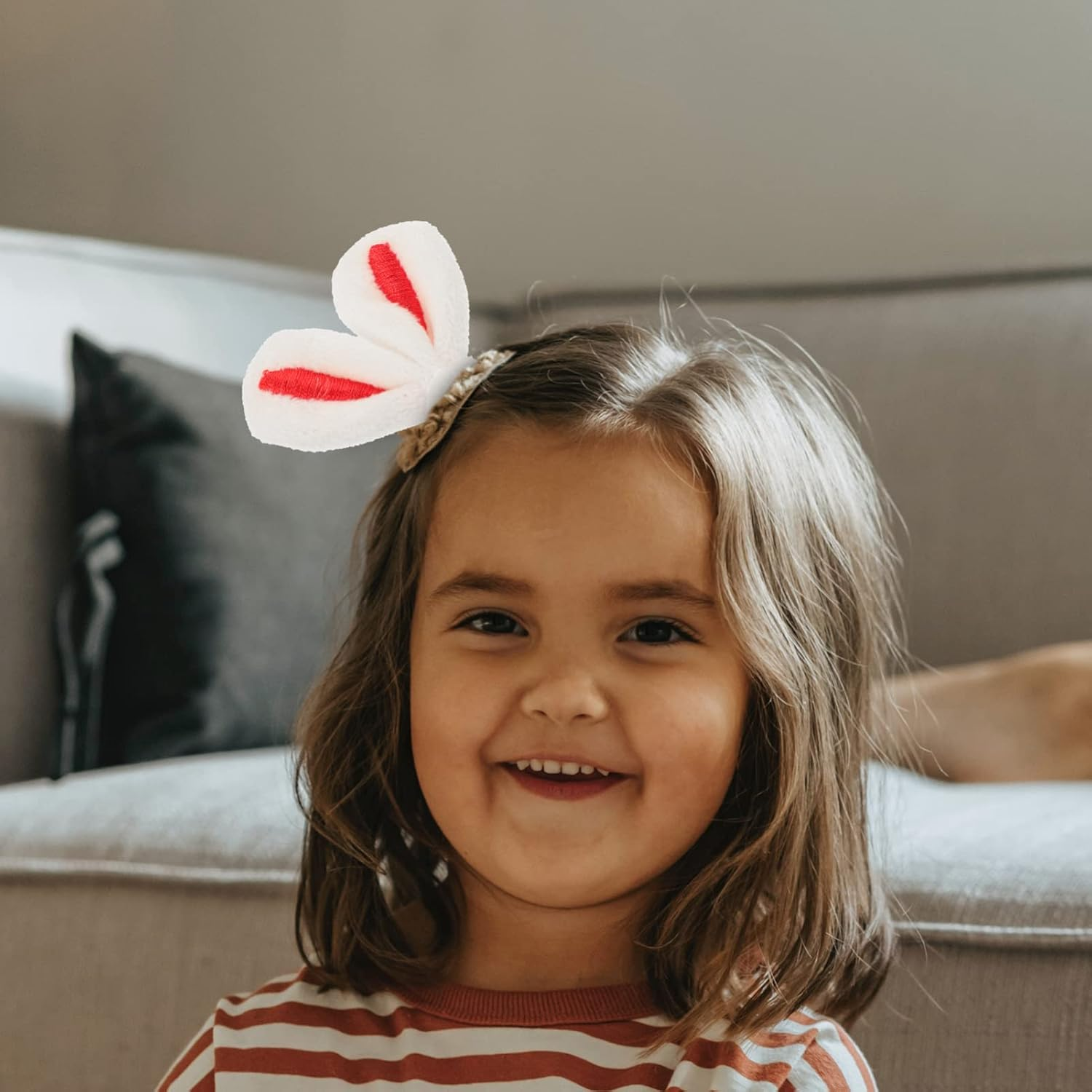 20Pcs Bunny Ear Hairpin Accessories for DIY: Adorable Bunny Ear Hair Clips Decor Easter Hairpin Bunny Hair Clip Decor Easter Hairpin Set image number 2