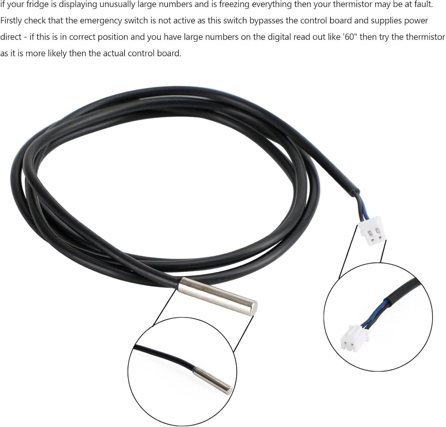 Areyourshop Thermistor Repair Kit for Waeco CF18 CF25 CF35 CF40 CF50 CF60 for VERA for VERB for CDF35 for CDF45 Replacement Thermistor Cable Hermetically Sealed Fridge Parts Compatible image number 5