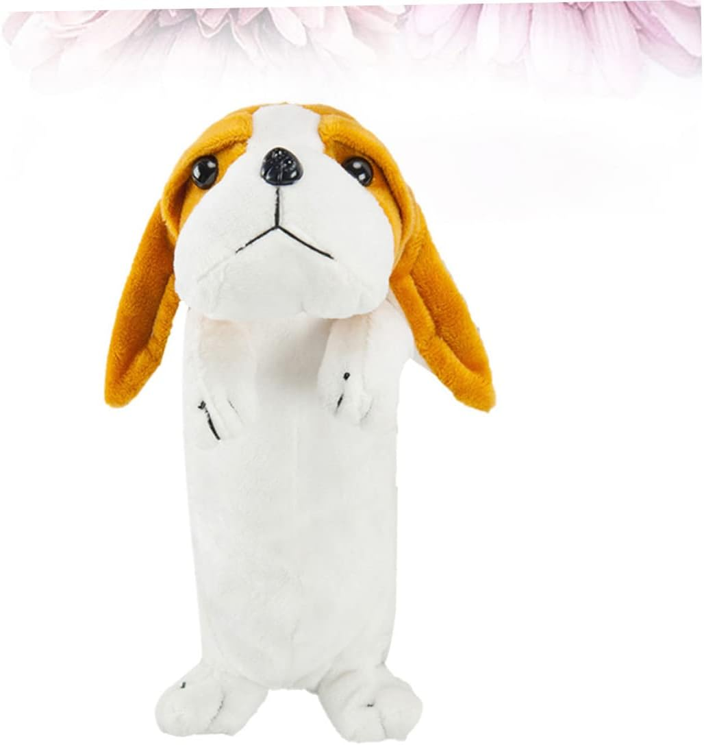 Operitacx 3Pcs Adorable Dog Pencil Case Plush Imitation Long Ear Stationery Case Pen Holder for Student Women Men image number 3