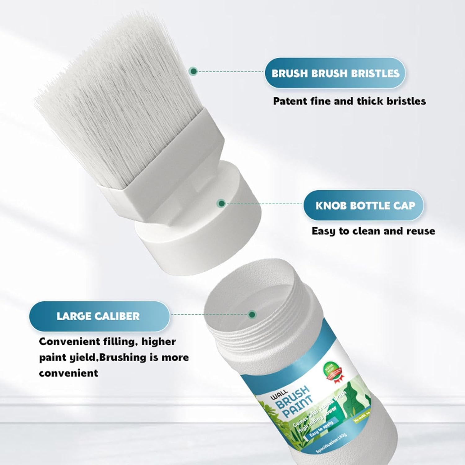 White Touch Up, Wall Paint Repair, Paint Touch-Up Brush, White Paint Touch-Up, Wall Repair Tool, Fast-Drying Stain Remover, Graffiti Removal Paint, Paint for Scratches, White Paint Repair, Touch-Up Pa image number 3