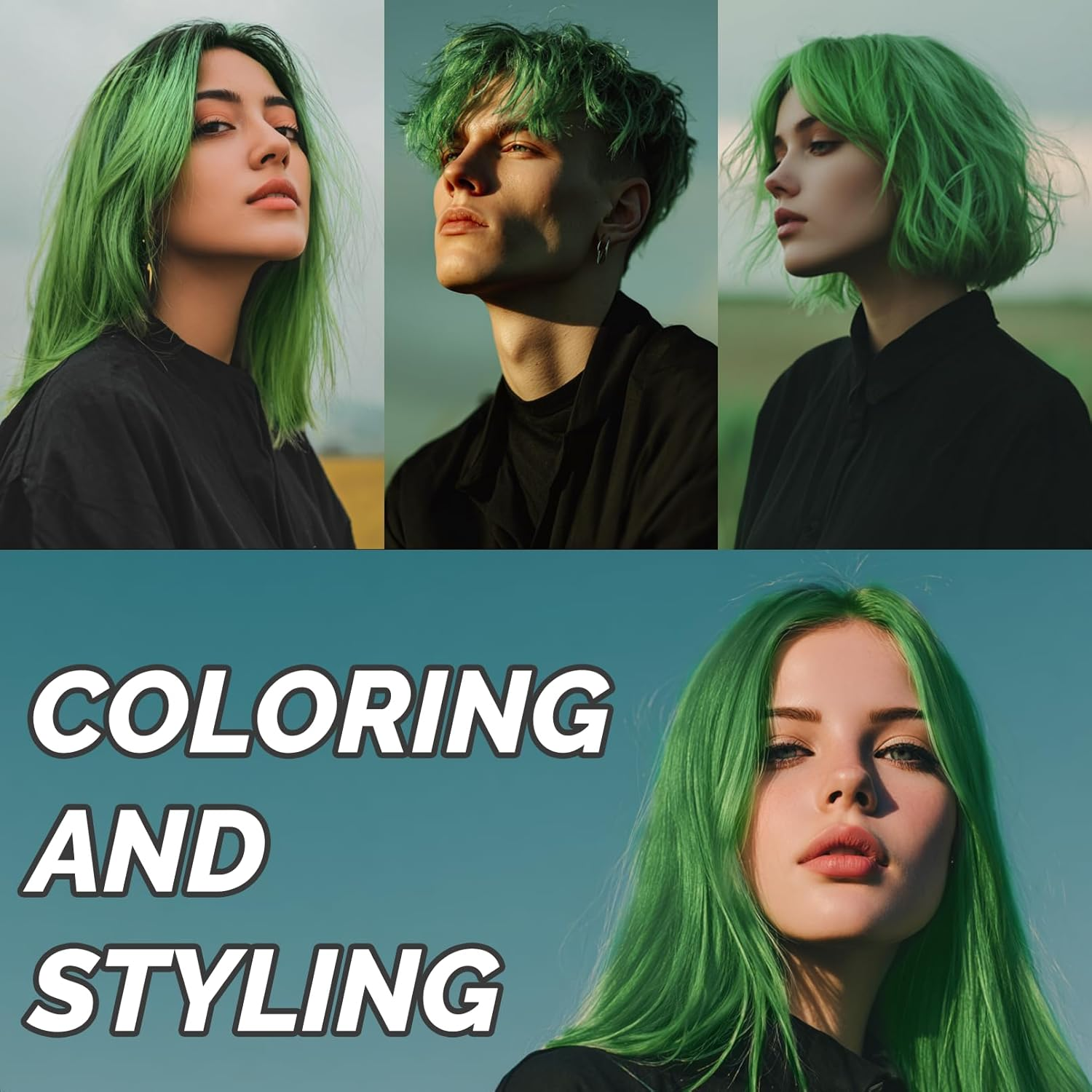 Green Hair Wax Colour, SOVONCARE Temporary Hair Colour Wax Natural Instant Hairstyle Cream for Women & Men Party, Cosplay, Halloween, 4.23 Oz (Green) - Orange image number 5