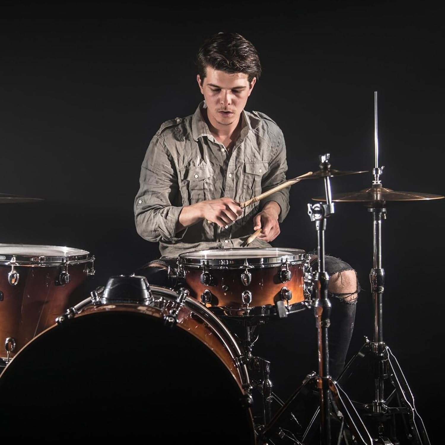 2 Pairs Drum Sticks 5A, Classic Wood Drumsticks, Anti-Slip Durable Professional Musical Instrument Percussion Instrument Practice Drum Stick image number 2