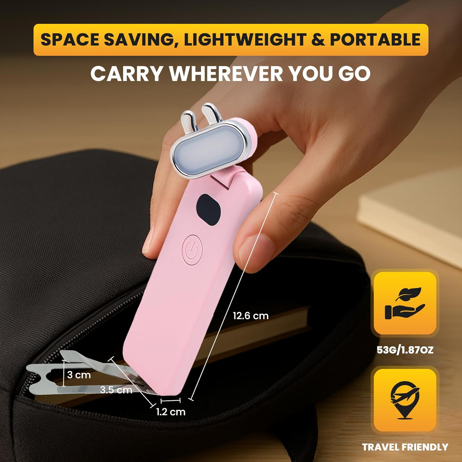 Nixyun LED Book Light, USB Rechargeable Clip on Reading Lights for Books in Bed at Night, Portable Lamp, 3 Colour Mode, Stepless Dimming, Flicker Free, Long Lasting, Lightweight Cool Lamp for Readers image number 3