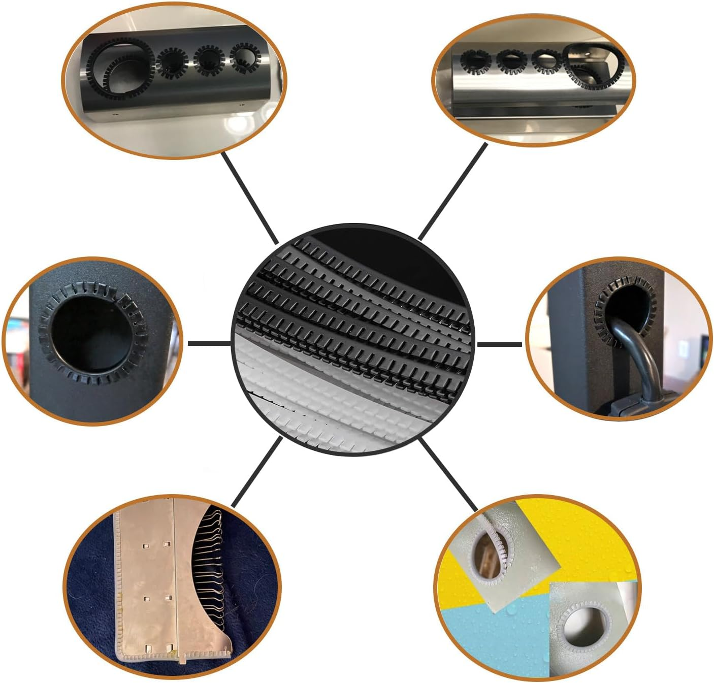 Tueascallk Flexible Sharp and Rough Edge Trim Protector, Push-In Edge Shield for Steel Panels, Wood Panels, Glass and Plastic Panels, Fits 0.03"-0.045" Thickness Edge, Black, White, 32' image number 6