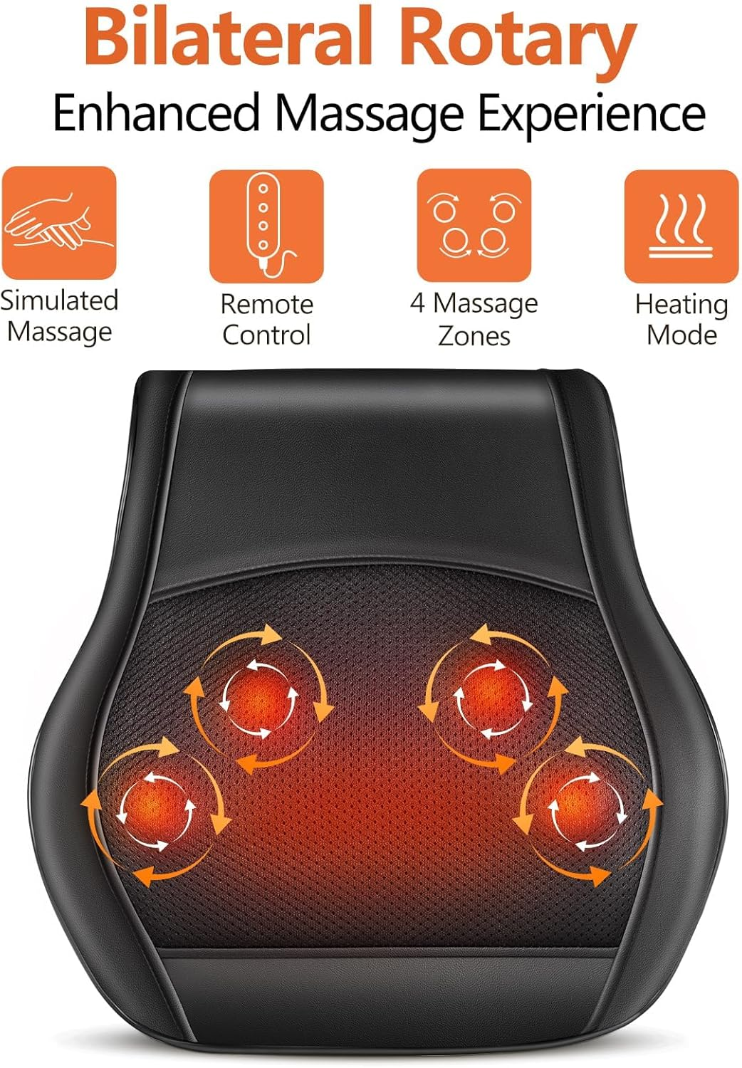 Sika Deer Neck and Back Massager for Pain Relief Deep Tissue with Heat, Shiatsu Shoulder Massager with Bi-Directional Rotating Head for Neck, Back, Shoulders, and Legs, for the One You Love. image number 3