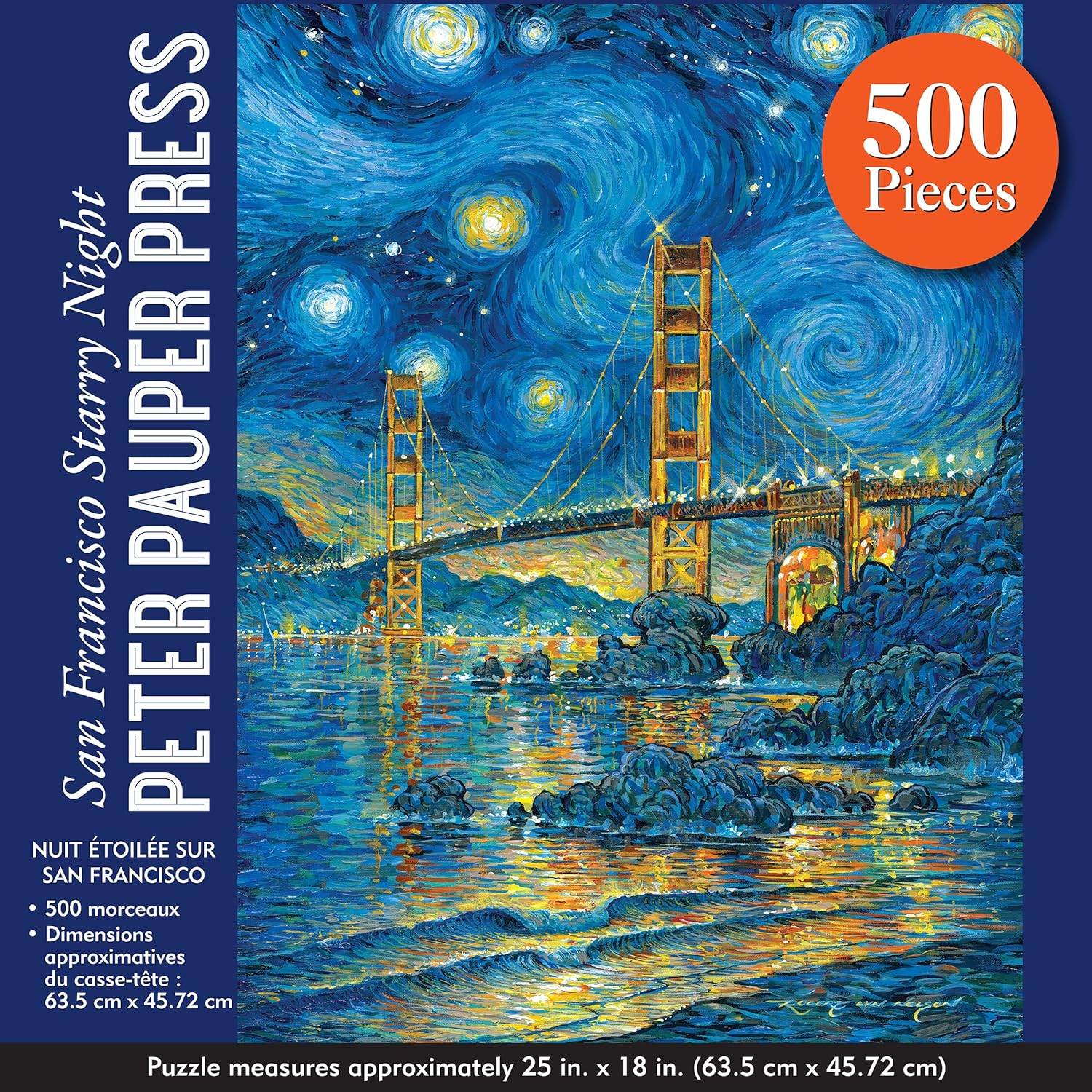 San Francisco Starry Night 500 Piece Jigsaw Puzzle image number 1