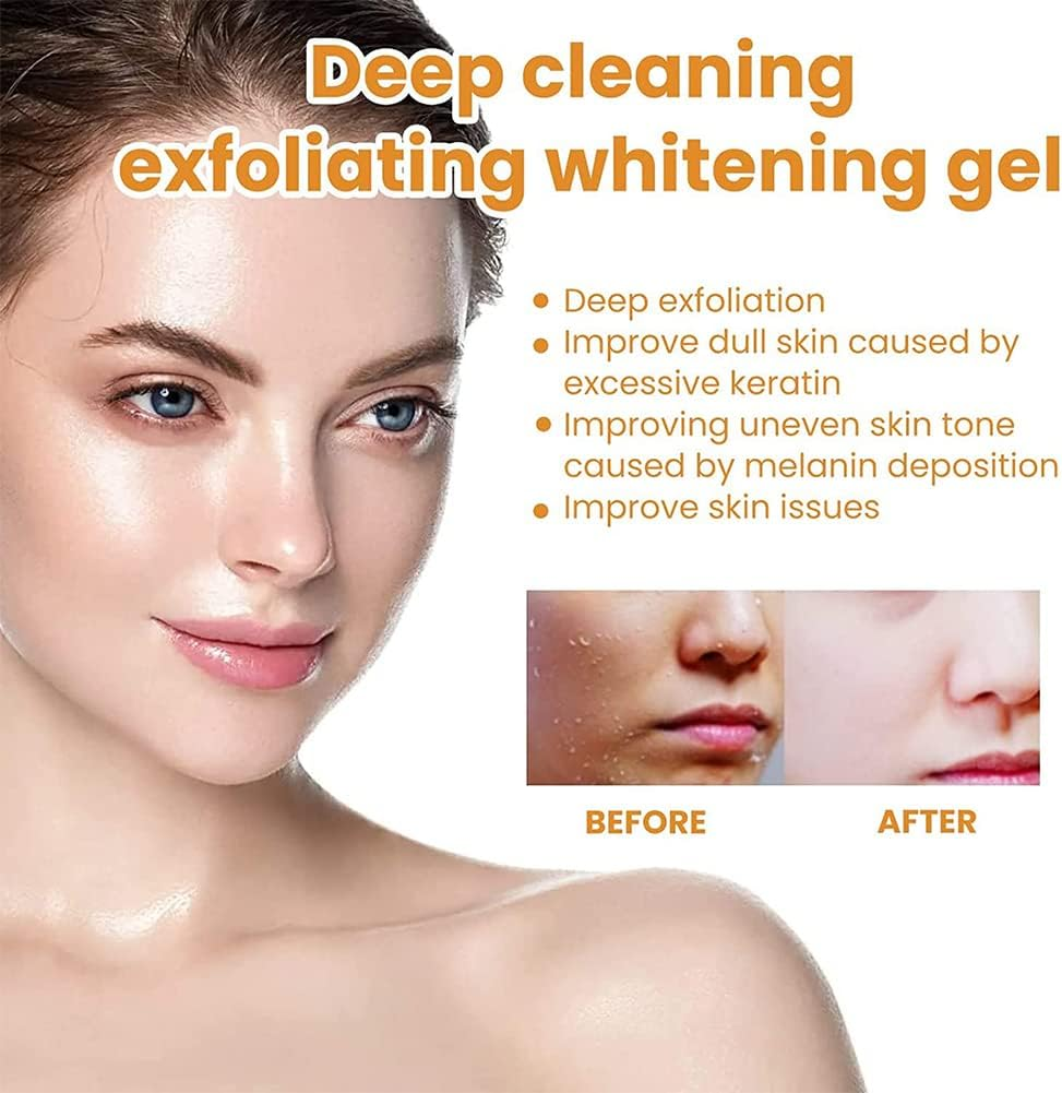 Gmeelan Orange Exfoliating Whitening Gel, Orange Exfoliating Gel Scrub Face Body Skin Whitening, Deep Cleaning Exfoliating Whitening Gel (3PCS)