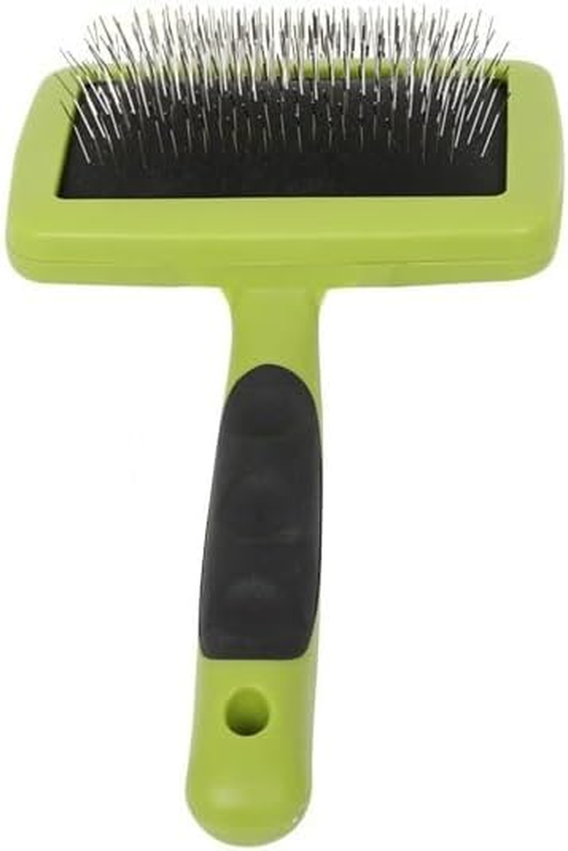 Pin Dog Slicker Brush for Dogs Poodles,Dog Grooming Brushes for Medium & Long Haired Dogs Labradoodles,Softens and Shines Pet Hair,Removes Loose Hair (Green, One Size) image number 4
