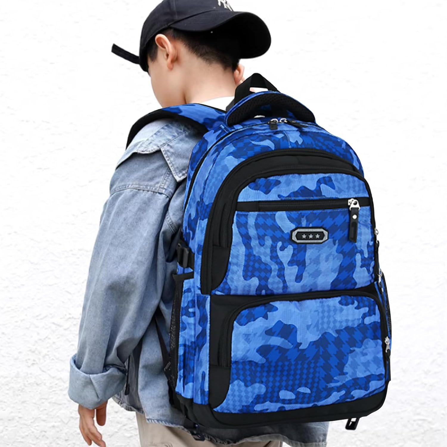 LASUK Rolling Backpack for Elementary School Students Teens Travel Bag Wheeled Trolley Trip Luggage Trolley Daypack image number 1