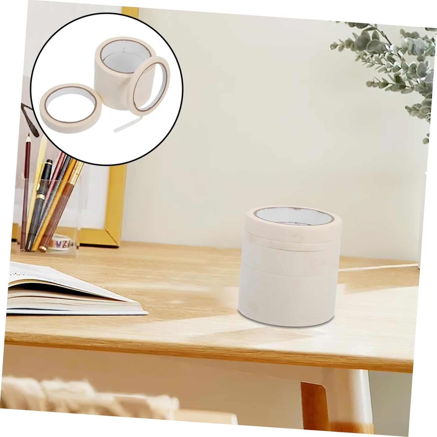 4Rolls Automotive Masking Paper High-Temperature Tape for Painting Drafting and Art Projects image number 3