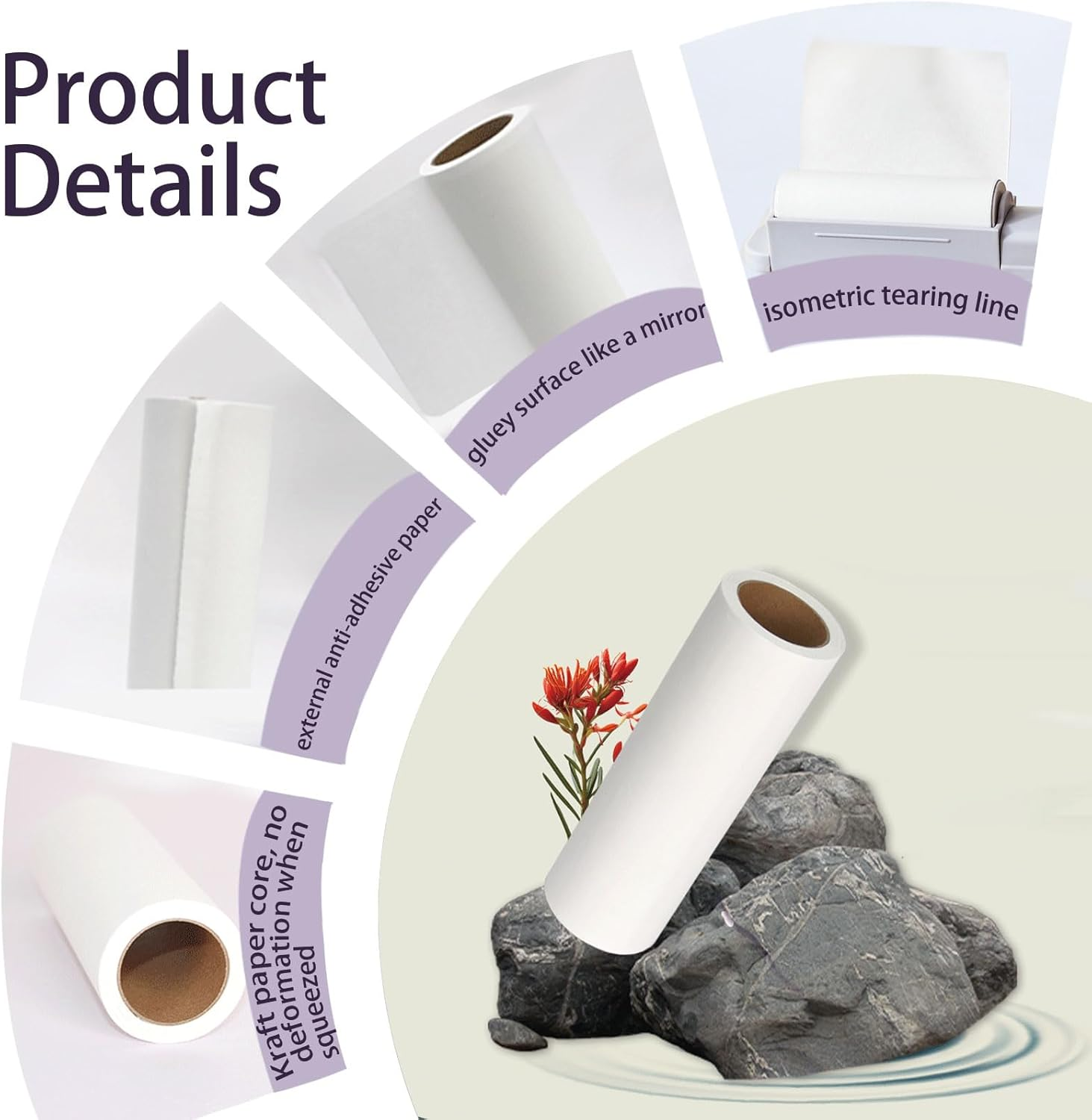 Realand 180 Sheets Lint Roller Refills, Lint Rollers for Pet Hair Extra Sticky, Dog and Cat Lint Remover for Clothes, Furniture, Couch, Car, 6 Refills image number 3