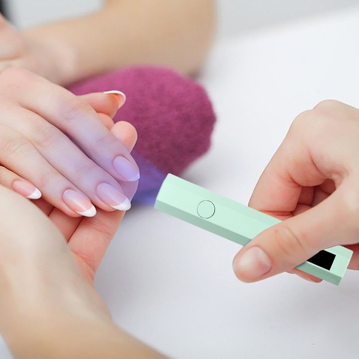 Tuxuseo Handheld UV Light for Gel Nails, UV Nail Lamp, Small Handheld Gel Polish UV Light, Portable Nail Dryer with 2 Timers, LED