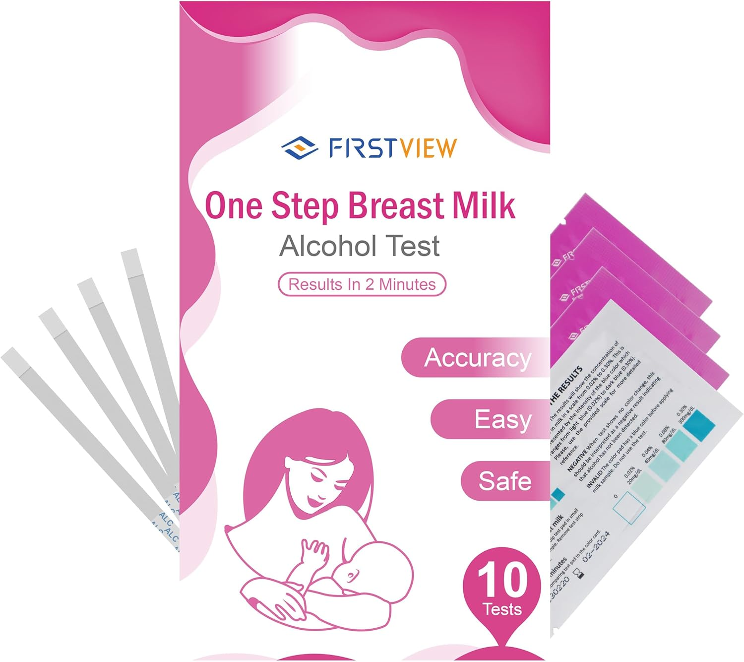FIRSTVIEW Breastmilk Alcohol Test Strips-10Pcs image number 6