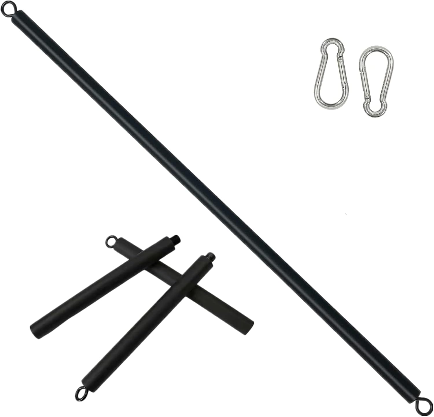 ENLAYER Resistance Band Bar, 41Inch Workout Bar for Home Gym, Portable Detachable Pilates Bar, Black image number 5