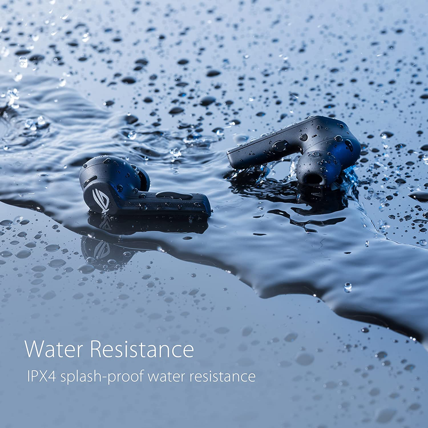 ASUS ROG Cetra True Wireless Gaming Earbuds, Low-Latency Bluetooth Earbuds, Active Noise Cancelation, 27-Hour Battery Life, IPX4 Water Resistance, Headphone with Wireless Charging,Black image number 4