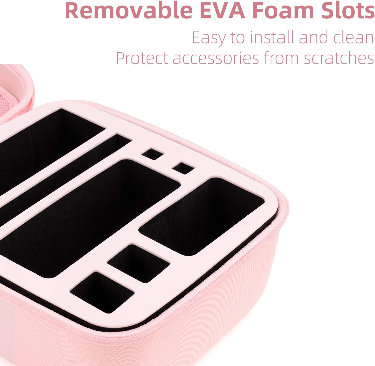 Geekshare Pink Cat Paw Case Compatible with Switch, Protective Travel System Case with 18 Game-Card Slots for Switch Console, Pro Controller, Dock and Accessories image number 2