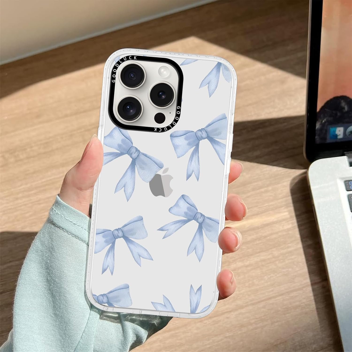 Yirlbey Transparent Mobile Phone Case for Iphone 16 Pro Case, Aesthetic Colourful Bow Pattern Cute Design Girl Gift Protective Case, Silicone TPU Hard PC Back Case Cover for Iphone 16Pro 6.3 Inches