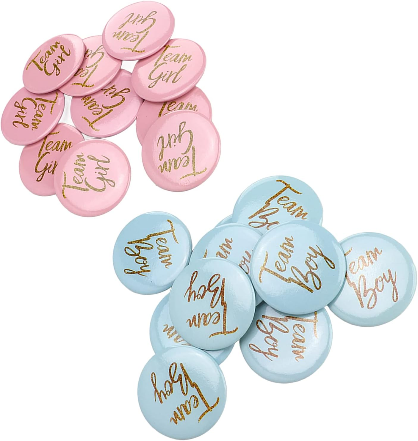 Gender Reveal Button Pin Boy Girl Button Pin English Pattern Baby Shower Decorative Attractive image number 1