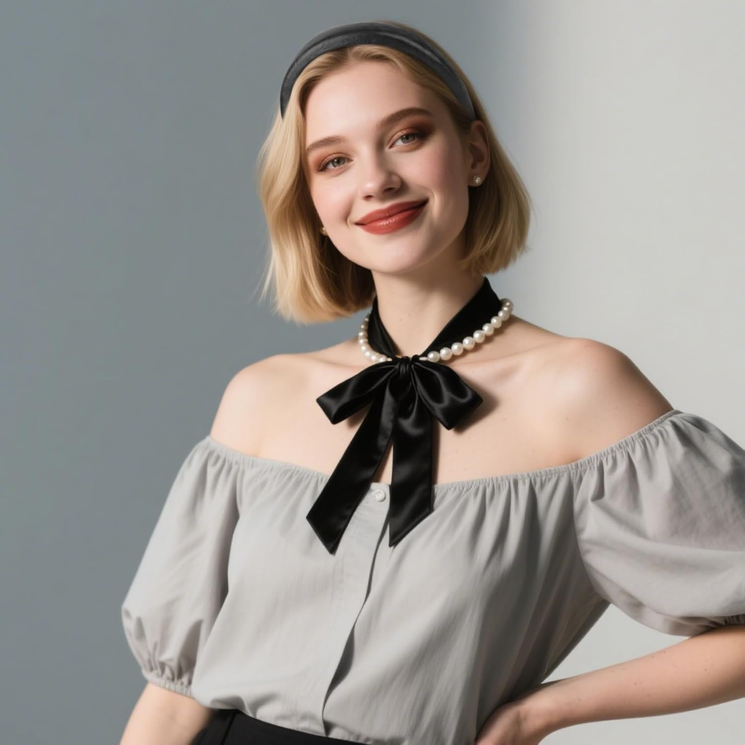 Pruadeor Pack of 2 Leather Headbands, Women'S Fashionable Hair Band for Women, Hair Accessories image number 4