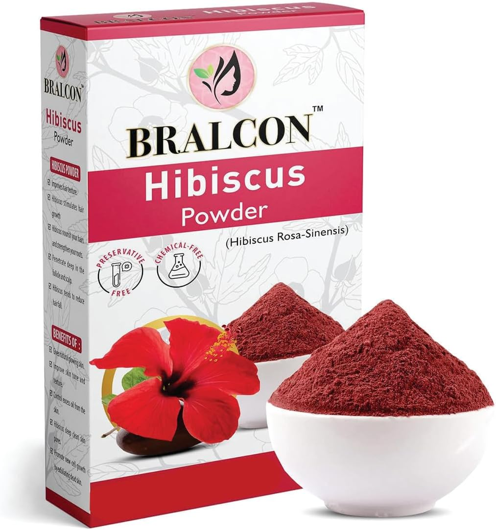BRALCON Organic Henna, Amla, Hibiscus Powder Combo-300G(100G X 3 Pack) | Henna Powder, Amla Powder, Hibiscus Flower Powder for Hair Growth, Conditioning & Anti-Dandruff |Hair Care & Face Pack Powder