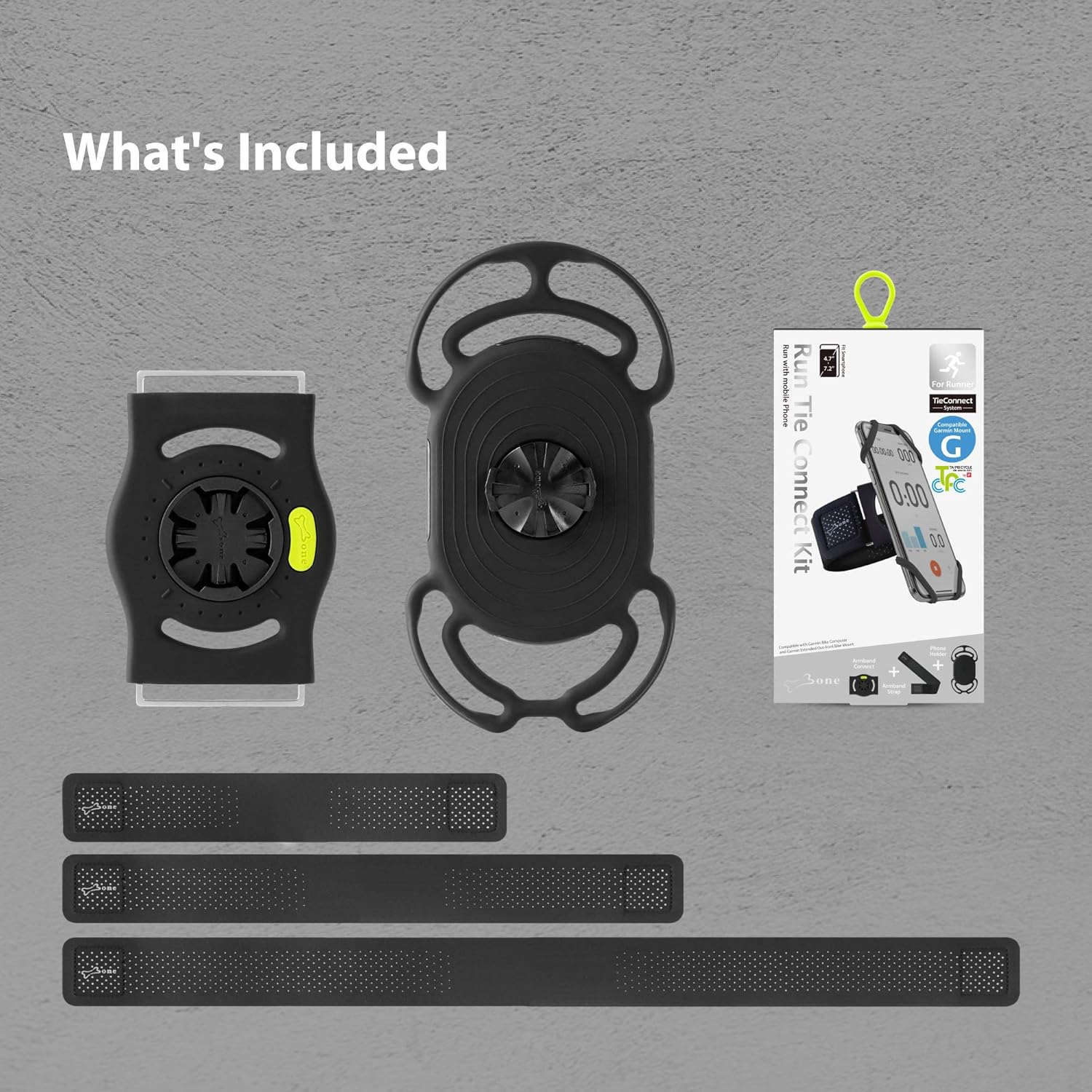 Bone Run Tie Connect Kit, Running Phone Holder Detachable 360&deg; Rotation Armband for Workout for Iphone 15 14 13 12 11 plus Pro Max Samsung, Phone Size 4.7-7.2" (Phone Holder & 3 Arm Straps Included) image number 5