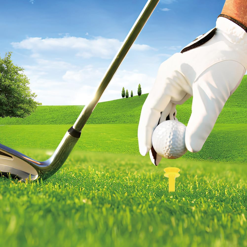 Plastic Golf Tees, Professional Bulk 100Pcs Unbreakable with Height Control Cushion Top Reusable Castle Design for Men and Women Outdoor Practice Nail Limit Pin Golfer Accessory image number 5