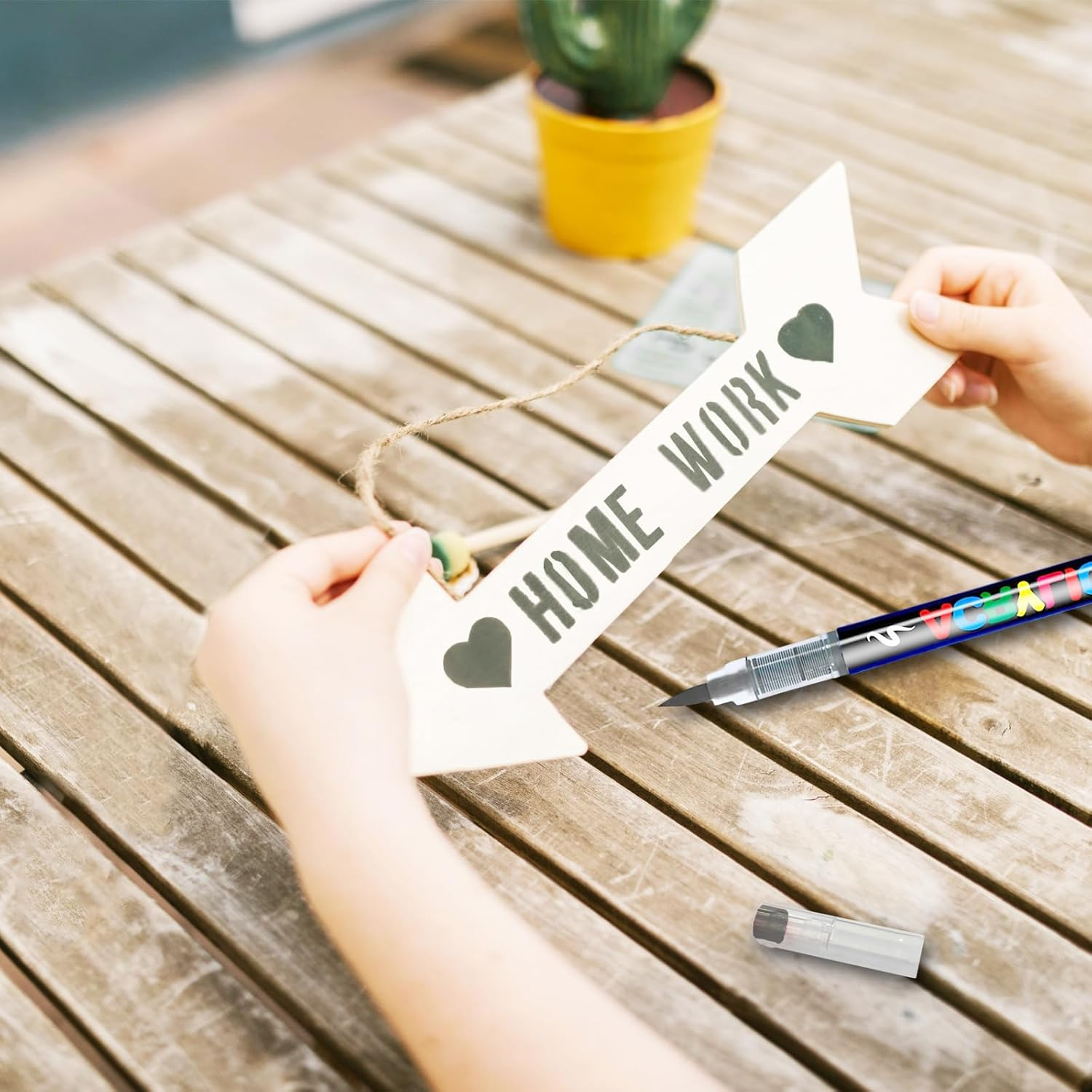 Black Acrylic Paint Pens, 12 Pack Soft Brush Tip Acrylic Paint Markers, Colouring Drawing Waterproof Art Markers for Wood, Metal, Ceramic, Fabric, Stone, Egg, Rock Painting and DIY Art Crafting image number 5