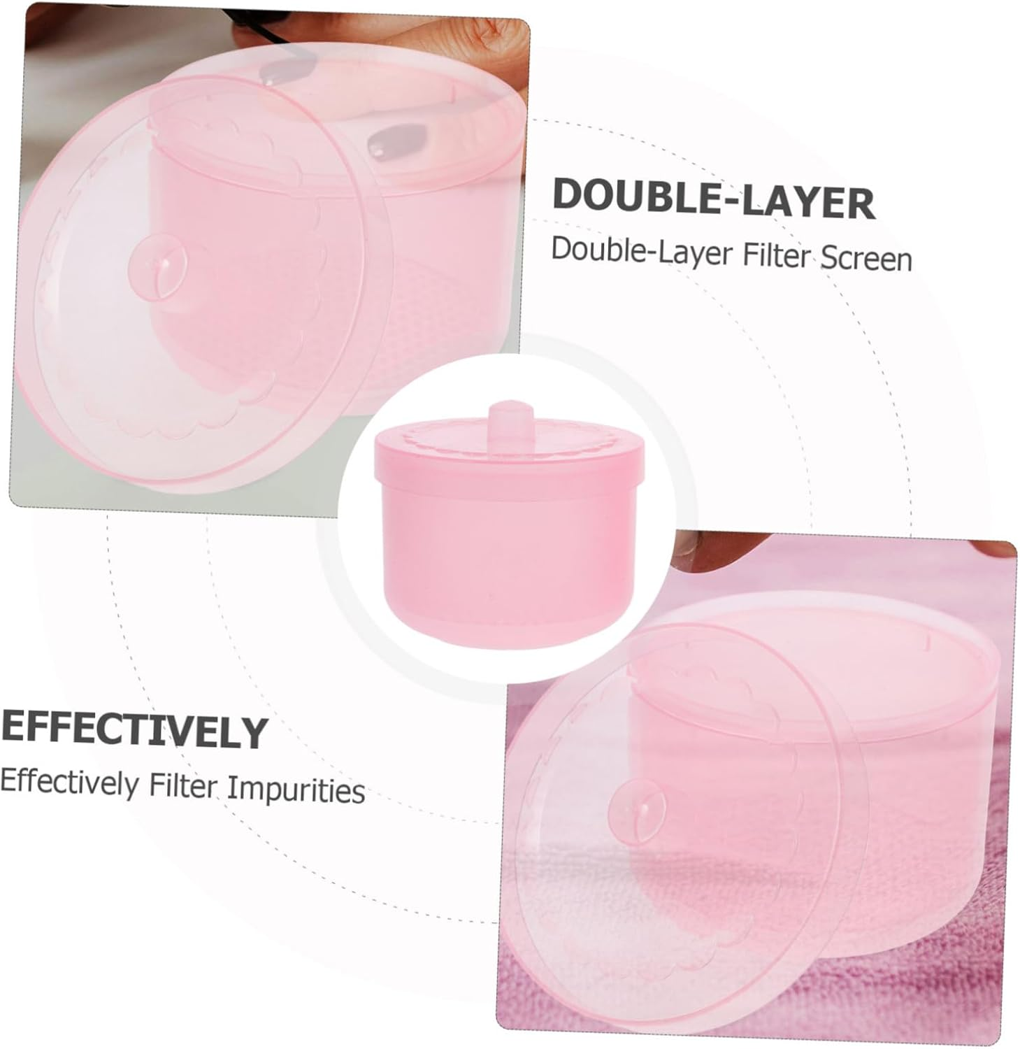 FONDOTIN 2Pcs Nail Art Tools Cleaner Case with Dual Filter for Manicure and Pedicure Plastic Organizer Box for Tweezers Compact Sterilizer Tray for Nail Professionals and Home Use image number 2