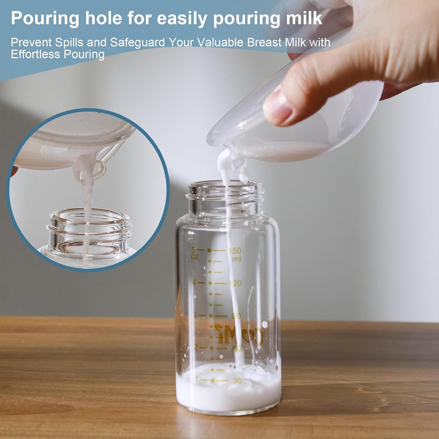 EP Leben Breast Milk Collector, Wearable Breastfeeding Breast Pumps, Breast Milk Shells Made from Bpa-Free and Food-Safe Silicone (2Oz/60Ml,2 Pcs) image number 1