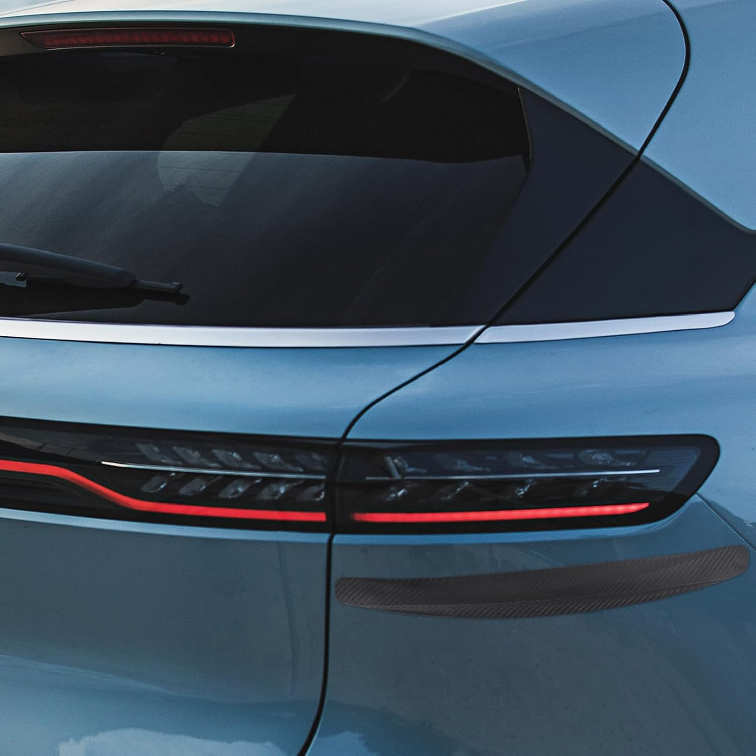 4 Pack Bumper Guard Strip, Anti-Collision Patch Car Bumper Guard Strip, Universal Exterior Car Accessories (Black) - Red image number 3