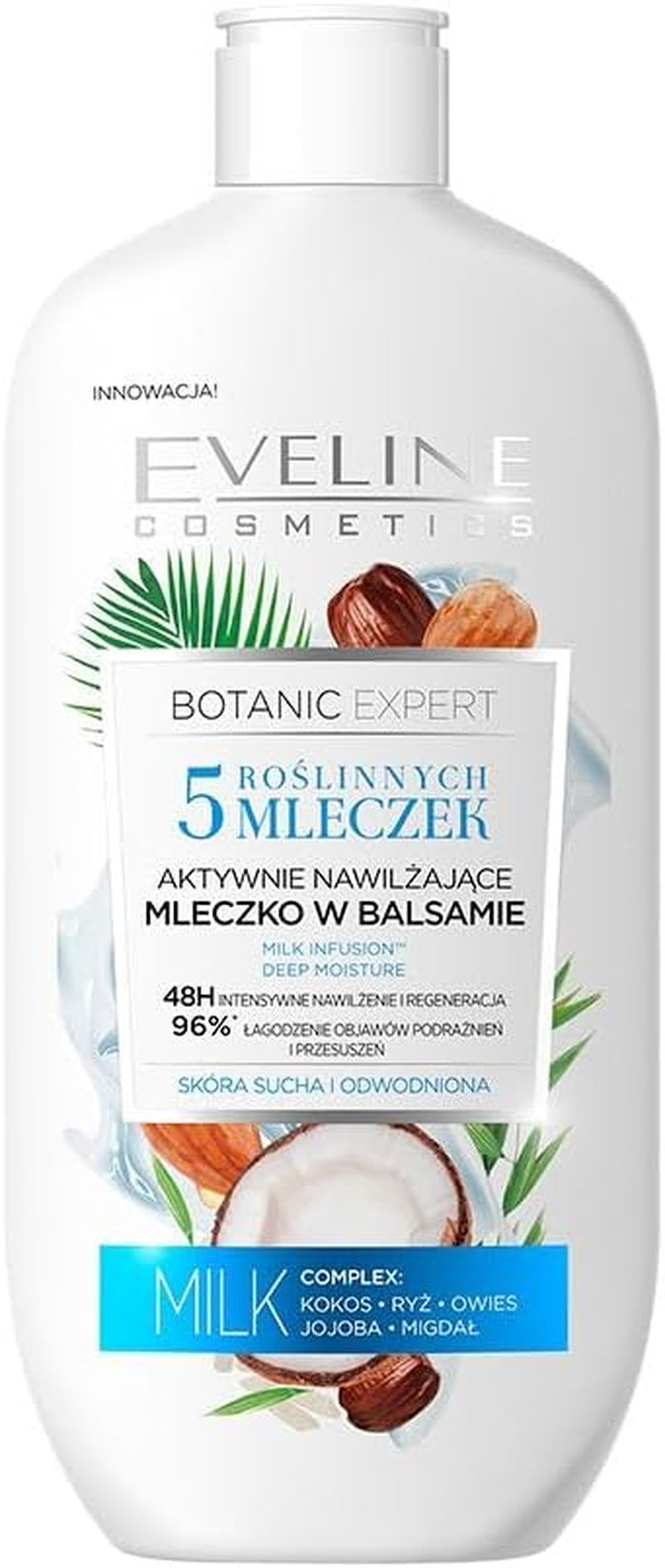 Eveline Cosmetics Botanic Expert Ultra Nourishing Body Balm Oil with Argan, Macadamia, Marula Oils - Deep Hydration & Radiance - 350 Ml