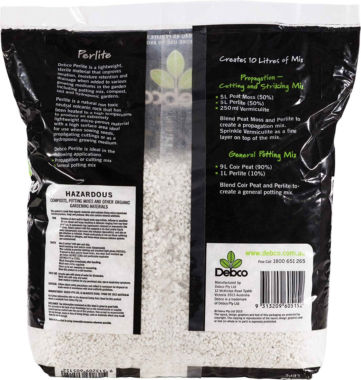 Debco Perlite Additive 5 Litre & Professional Peat Moss 5 Litre image number 4