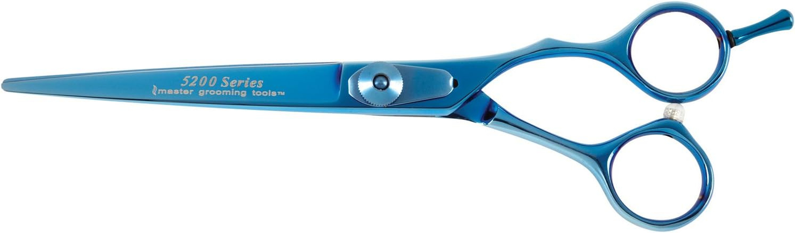 Master Grooming Tools 5200 Blue Titanium Shears &mdash; High-Performance Shears for Grooming Dogs - Straight, 6&frac12;" image number 4