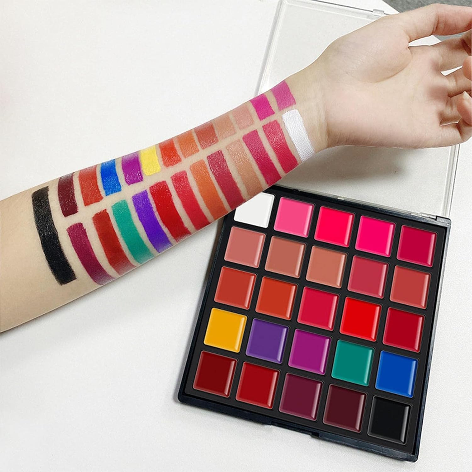 25 Colors Lipsticks Palette Matte Lip Gloss Palette for Teenager Non Sticky image number 5