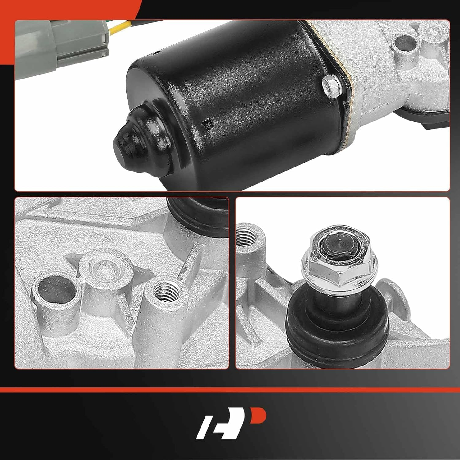 A-Premium Front Windshield Wiper Motor Compatible with Acura Integra 1994-2001 & Honda Civic 1992-1995, Civic Del Sol 1993-1997, 5-Pin, Replace# 76505-SR3-A01 image number 4