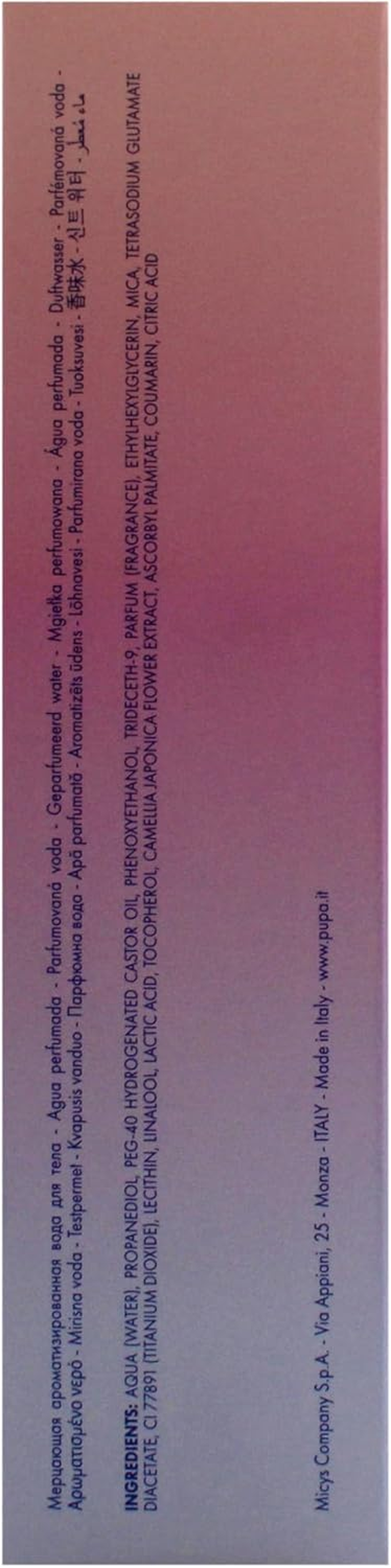 Dreamscape Scented and Glow Body Water by Pupa Milano for Women - 3.38 Oz Body Water